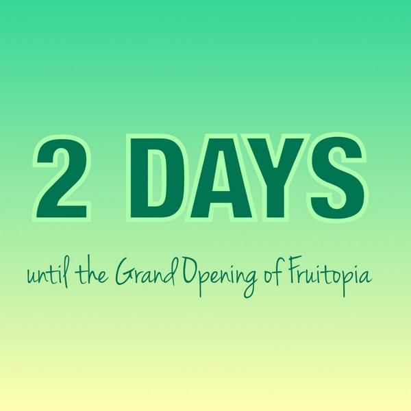 YayFruitopia's tweet photo. 2 DAYS UNTIL THE FRUITOPIA GRAND OPENING. We've got some exciting stuff for you guys! http://t.co/LXAMKpf6bC