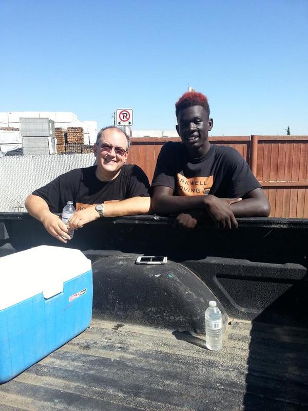 WorkwellMoving's tweet image. Water break hot day woo-hoo