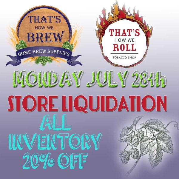 ThatsHowWeBrew's tweet photo. It's a sad day to announce but we are closing the shop.  Today starts with 20% off everything! #homebrew http://t.co/iZ0PB3oBgl