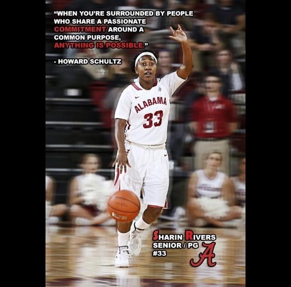 AlabamaWBB's tweet photo. #MondayMotivation #RollTide #BamaCode http://t.co/kHmTlmkCWx