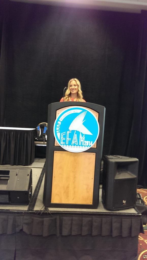 AnnRHiatt's tweet photo. About to take the stage at #EFAM2014. Excited to talk to the EAs gathered here in Milwaukee! http://t.co/7FMTCaKfMc