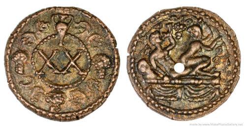 legendsancient's tweet photo. Roman Spintria Brothel Entry Token XX Bronze #etsy #romancoin #token #erotic http://t.co/qKOI5XC86L