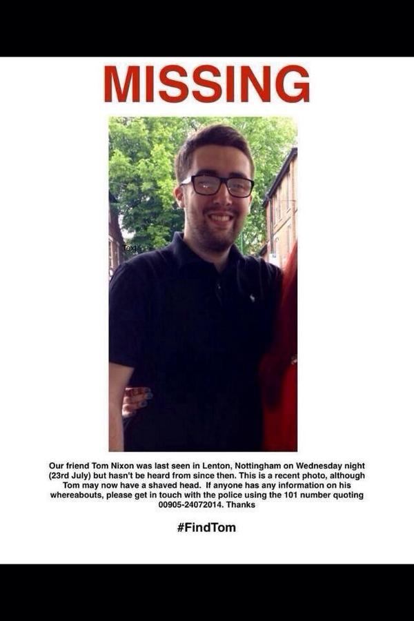 Amy_Cotton's tweet image. Please retweet and help find tom! #FindTom