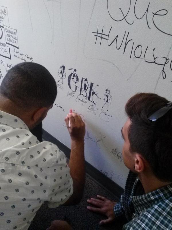 Signing the wall at <a href="/Q94radio/">Q94 Richmond</a> ! <a href="/grl/">GRL</a> we see you!