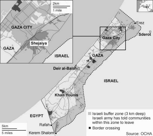 RaniaKhalek's tweet photo. Ethnic cleansing 
MT @thedailybeast: Israel has shrunk Gaza by 40% in three weeks http://t.co/LwPe8yf3lS http://t.co/RvHw2YLP3k