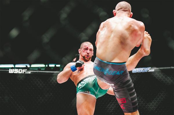 PFLMMA's tweet photo. Great shot of @ElvisMutapcic at #WSOF7! @ElvisMutapcic faces @KelvinTMB at #WSOF12 Saturday Aug 9th on @NBCSN! http://t.co/fTODGuaIhk