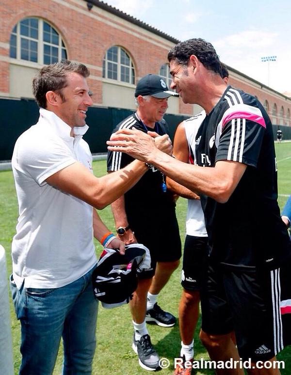 ahaownwnaia's tweet photo. Legendary Alessandro Del Piero visiting Real Madrid in LA. #HalaMadrid: http://t.co/vYrufp6szK