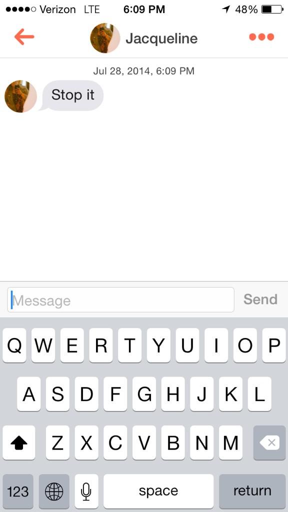 mattyhops's tweet photo. Must have assumed I was going to be a pervert... #goodassumption #tinder http://t.co/z5K427NXEL