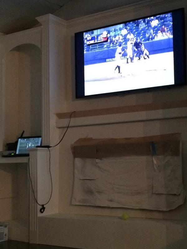 c_mathisen10's tweet image. One of babes games is finally on tv! #milbgfproblems