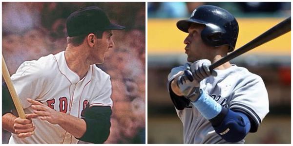 SportsCenter's tweet photo. Derek Jeter is 2-2 on night, tying Carl Yastrzemski for 7th all-time with 3,419 hits. http://t.co/2OGQzH8Ylu