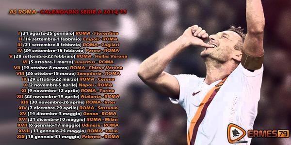 RCI_Medan's tweet photo. ini dia jadwal liga AS Roma musim ini. retweet, save, favorite !!! http://t.co/NF8OKbT0PT