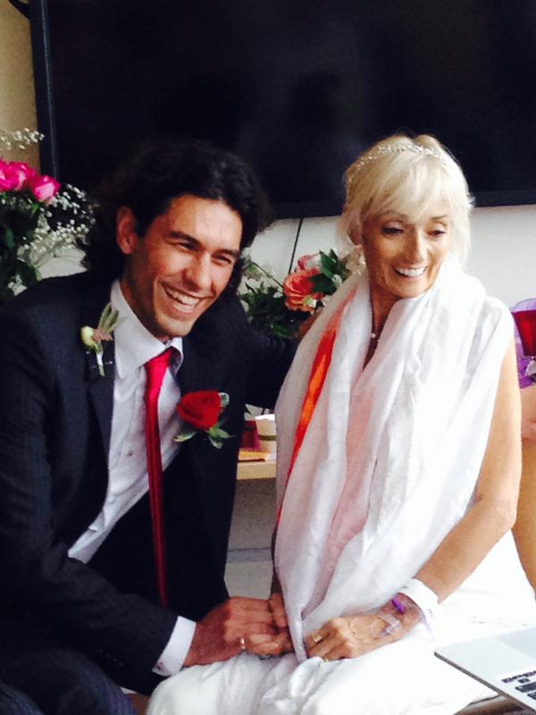 Tom Franco with his late wife Julia on their wedding day