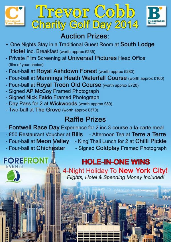 markcobb78's tweet photo. Trevor Cobb Charity Golf Day Auction &amp; Raffle Prizes! 15th Aug 2014 @ManningsHeath @StBarnabasHouse @ChestnutSussex http://t.co/BqLZYmP9ii