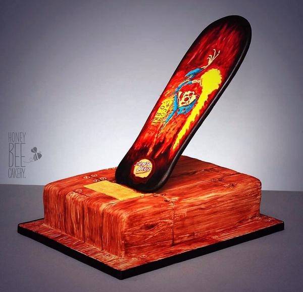 HBCakery's tweet photo. @HBCakery: Santa Cruz deck - totally edible, hand painted and accurate to scale #SantaCruz #cake #deck #santacruzcake http://t.co/TW6AvUUTuQ
