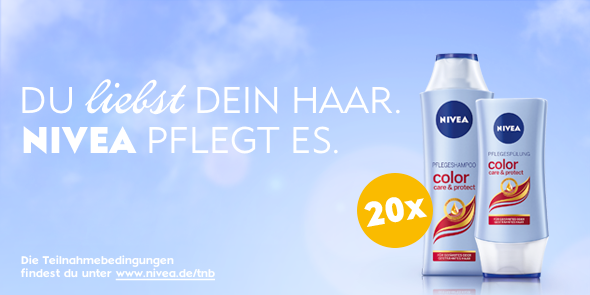 nivea_germany's tweet photo. Folgt uns, retweetet unser Bild und gewinnt 20 #NIVEA Color Care &amp; Protect Produktpakete! #Hair #Gewinnspiel #Frisur http://t.co/c0YA7fVjuo