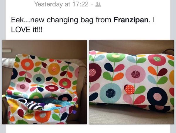 FranzipanBags's tweet photo. Lovely pics and feedback on one of our bags #baby #handmade #devonhour #CCC #womaninbiz http://t.co/pCpO9UrITn