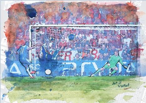 Famous_CFC's tweet photo. "HE'S DONE IT" 10% off this iconic t-shirt w/code "FamousCFC" http://t.co/esjCX6CmOK @Art_of_Football http://t.co/ggVJC4ULcV