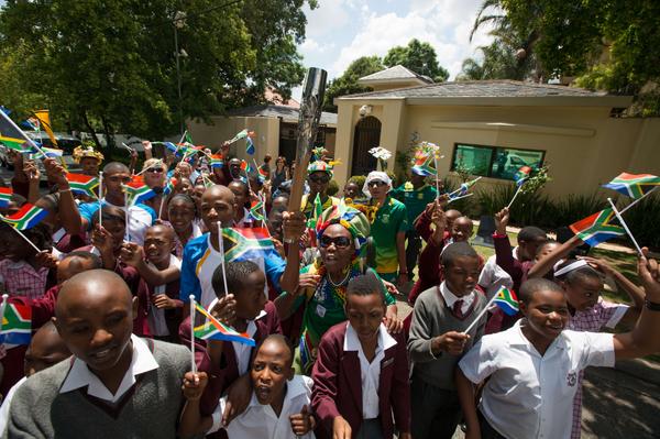 The baton in South Africa. Did you know Glasgow renamed a street after their great revolutionary, Nelson Mandela?