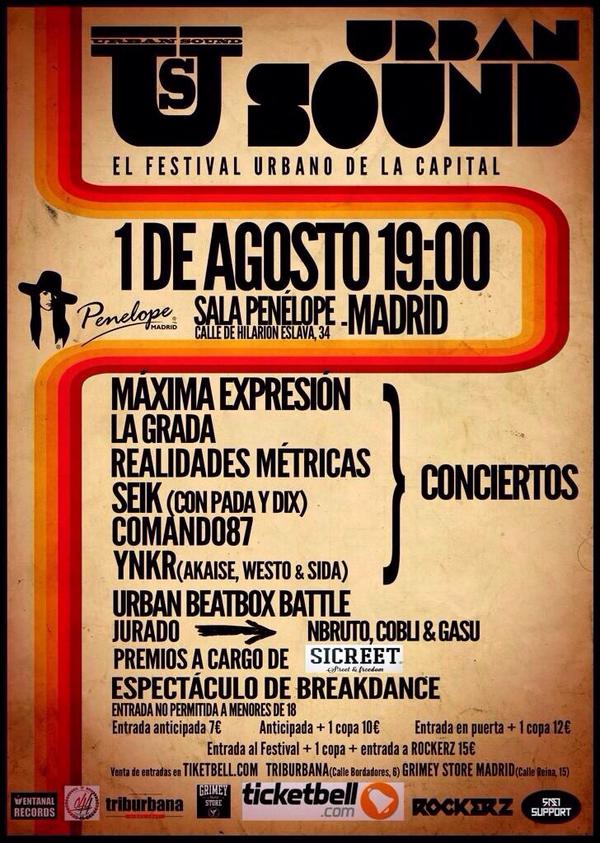 044wear's tweet photo. ¿Estás en Madrid? URBAN SOUND el 1 de Agosto en Penélope Madrid. @UrbanSound2 @PenelopeMadrid http://t.co/moH7zWRIrs
