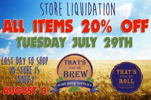 ThatsHowWeBrew's tweet photo. 20% off everything at @ThatsHowWeBrew and @ThatsHowWeRoll1 today! We are running low on inventory so don't miss out! http://t.co/QCV4Wzb0Xn