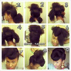 NaturalStruttIn's tweet image. #naturalhairtutorials share yours. #naturals #uknaturals #naturalhaircommunity Sophisticated Updo