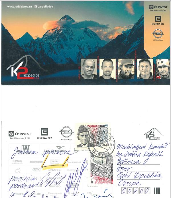 marketing_cz's tweet image. Dostali jsme od horolezce Radka Jaroše pohlednici. Blahopřejeme k úspěchu. #k2 #Jaros #horolezec