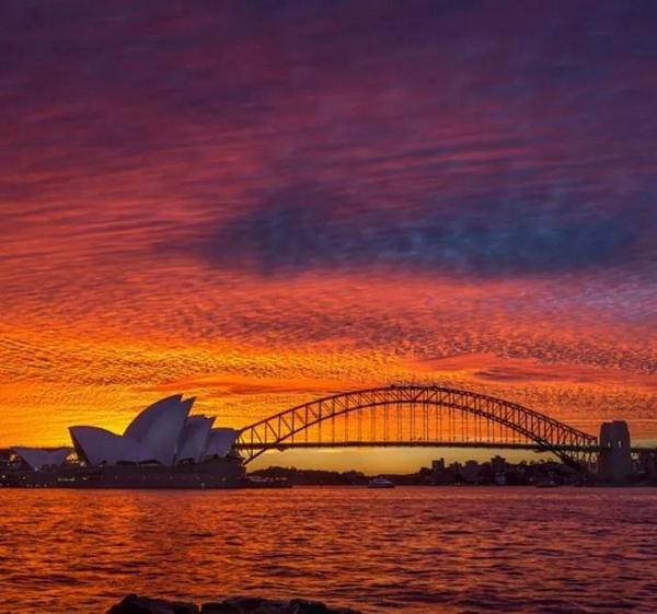 chrissyjonessss's tweet photo. sunset over Sydney yesterday was Amazing! http://t.co/M7lBBUX2i9