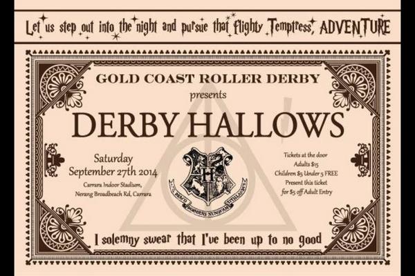 September 27th #GCRD presents #DerbyHallows - our next home bout is going to be HUGE!  #rollerderby #harrypotter