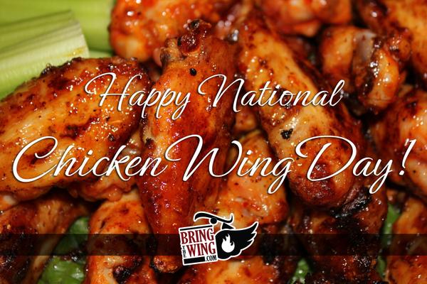 WeLoveWings's tweet photo. Enjoy the day! RT @BringTheWing: @WeLoveWings Happy National Chicken Wing Day! http://t.co/B0fm3r4tEl