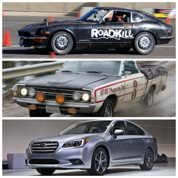 MotorTrendGroup's tweet photo. .@subaru_usa has challenged @RoadkillShow! A 2015 Legacy will go up against 3 project cars: http://t.co/VyUvP9cQ9j http://t.co/jZvjL9VPIn