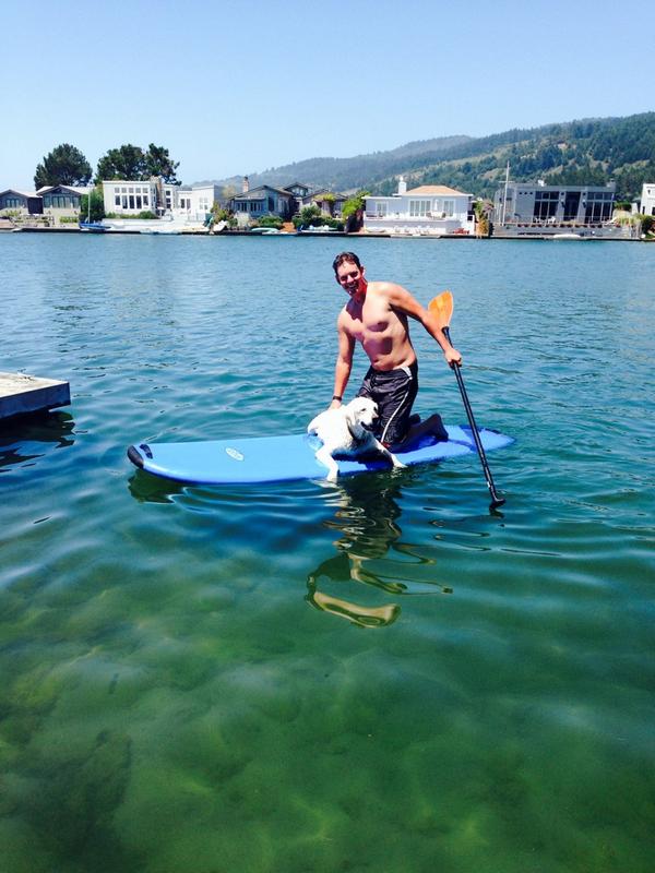 BeautheLab's tweet image. Paddle boarding with my buddy, @bldrew