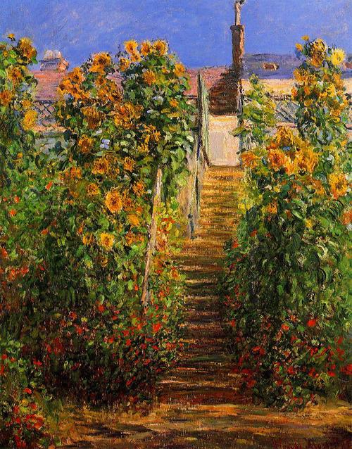 RT <a href="/hutterdesign/">Frederic Hutter</a>: CLAUDE #MONET  "The Steps at Vetheuil " (1881)  #Impressionism #twitart #art #fineart #painting