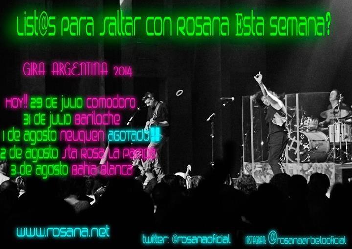 Rosana Arbelo on Twitter "Lr Lists para los conciertos de Rosana