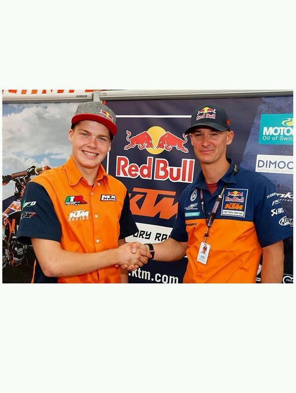 PaulsJonass41's tweet image. It's finally official - signed a 5 year contract with RedBull KTM Factory Racing Team! 💪🎉