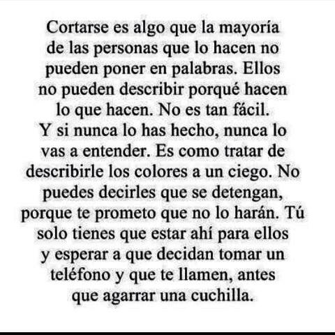 Urnotalonegirl's tweet photo. "¿Por qué te cortas?". http://t.co/j9X4iVraTS