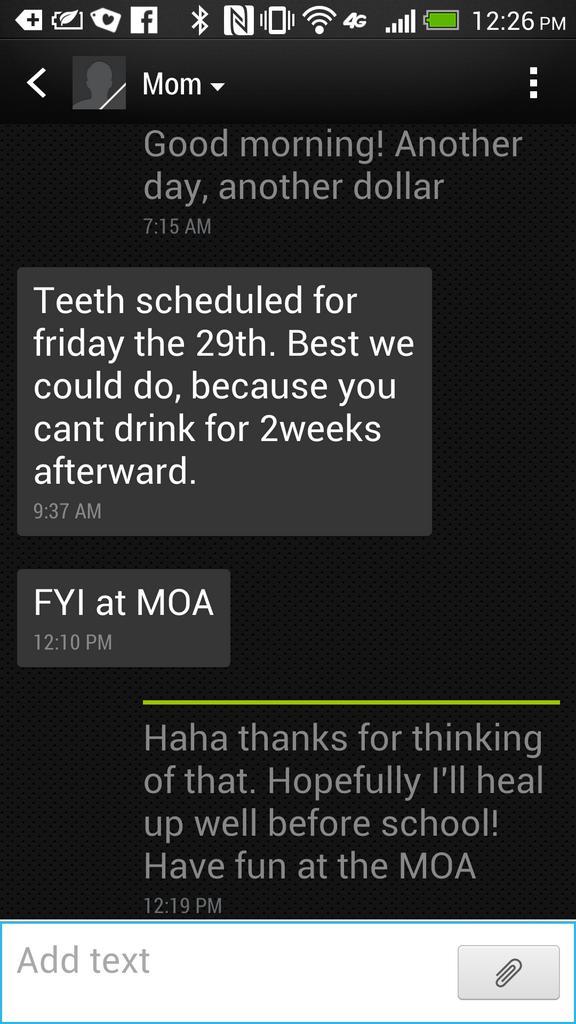 LenaLavieri's tweet photo. #ThoughtfulMom #RealisticMom #FiveImpactedWisdomTeeth. #YesFive http://t.co/5sRpNiVRy5