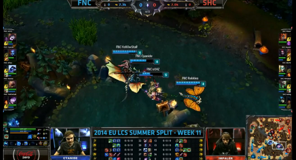 FNATIC's tweet photo. .@FNATIC pick up the #FIRSTDRAGON of the game! #LCS http://t.co/oyKnooBxss
