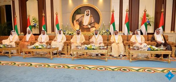 محمد بن راشد ومحمد بن زايد يستقبلان حكام الإمارات وأولياء العهود ونواب الحكام