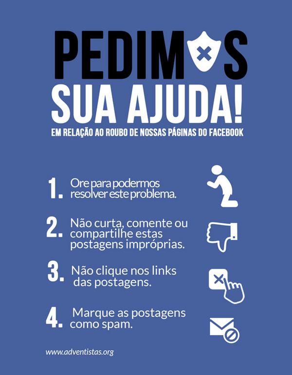 Pedimos sua ajuda em relação ao roubo de nossas páginas do Facebook goo.gl/wHiqfU