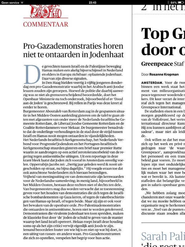 RonnyNaftaniel's tweet image. Gaza demonstranten die zich aan #antisemitisme bezondigen, verspelen begrip. Goed redactioneel in #NRC. @pvdmeersch
