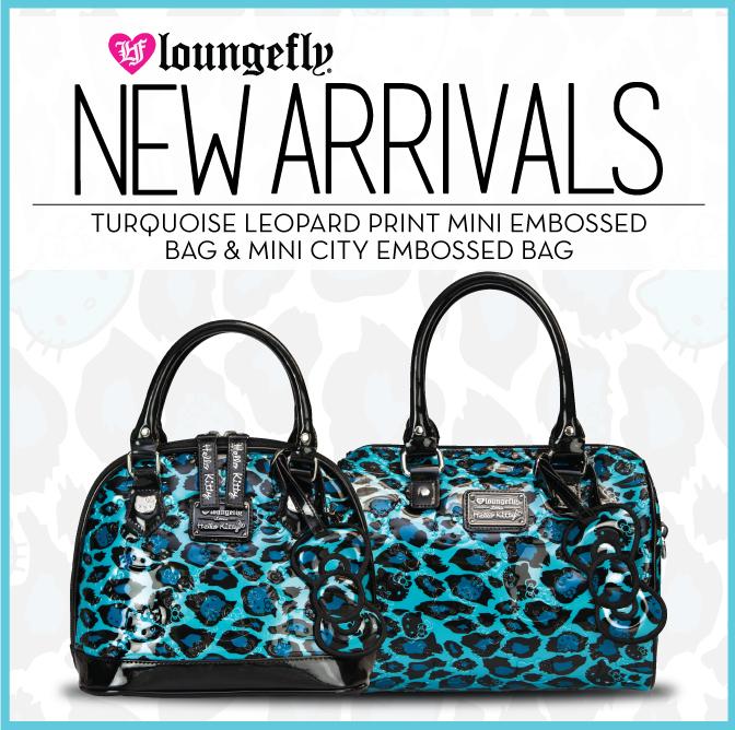 Loungefly on X: NEW ARRIVALS! #Loungefly x Hello Kitty Turquoise Leopard  Patent Embossed Dome Bag and Mini City Bag  / X