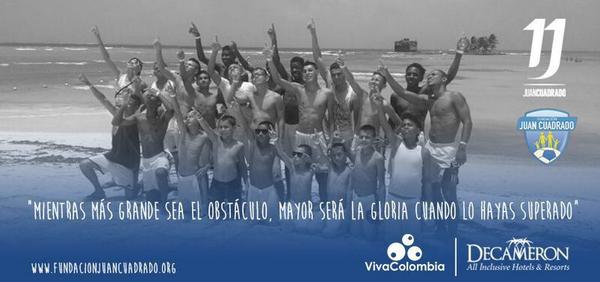 Cuadrado's tweet image. "Mientras más grande sea el obstáculo,mayor será la gloria cuando lo hayas superado,gracias viva Colombia y decameron