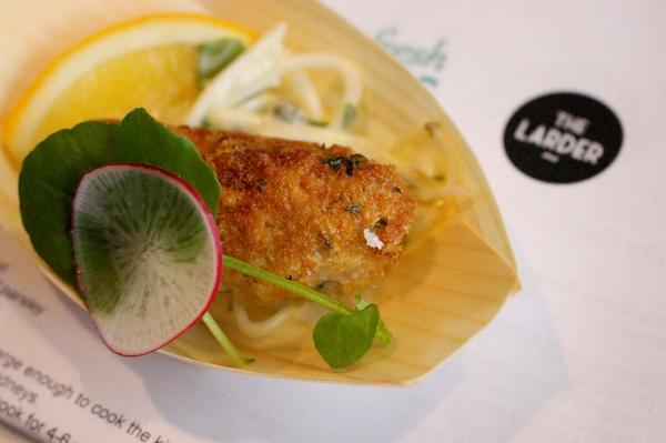 WellingtonFood's tweet photo. Lambs brains @Moore_Wilsons demonstration with Jacob from @lardermiramar. Nothing awful about this offal. Amazing! http://t.co/X7GCrWOxp2