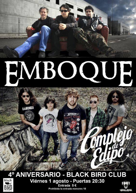 ComplejodeEdipo's tweet photo. El 1 de agosto en la @BlackBirdMusicC  Si el rock hecho en Cantabria tiene apellidos, uno de ellos es @EMBOQUEROCK . http://t.co/ITcW3YoyBl