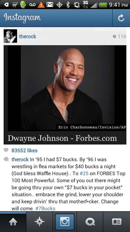 NotCorruptMedia's tweet photo. Inspiration from Dwayne Johnson (The Rock): http://t.co/p2IPRVMeFx