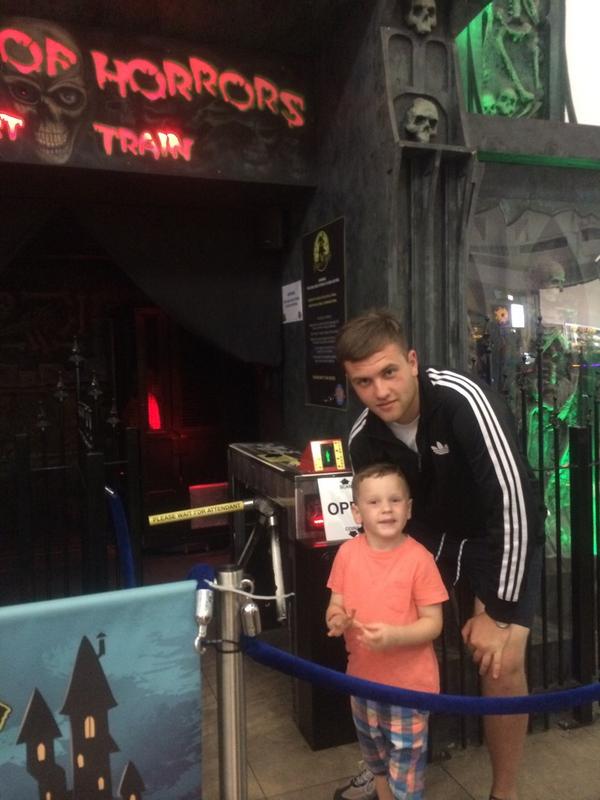 Oliver&amp;ash #scaryghosttrain!