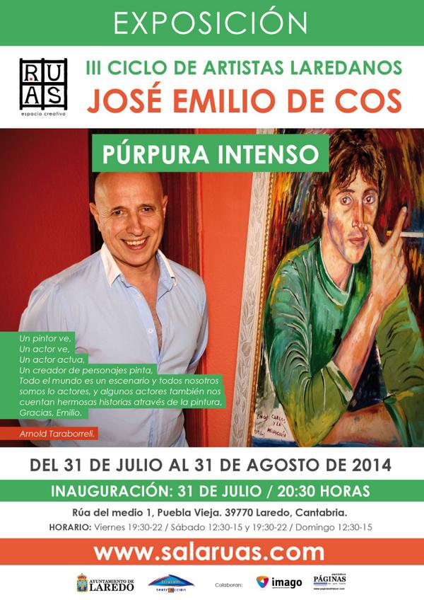 "Púrpura Intenso", nueva exposición de José Emilio de Cos <a href="/josemarinerito/">Emilio De Cos</a>. ¡Inauguramos este jueves y pasamos lista!