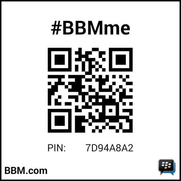 #BBMme PIN: 7D94A8A2
pin.bbm.com/7D94A8A2