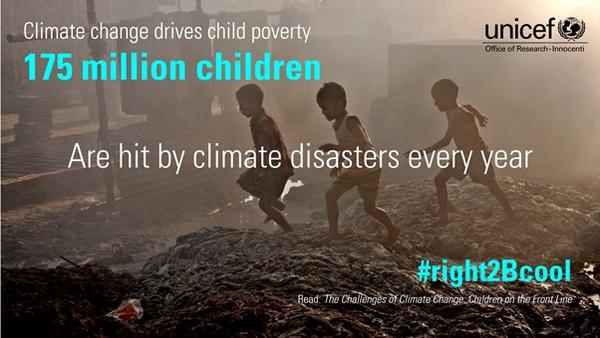 Out now! <a href="/UNICEFInnocenti/">UNICEF Innocenti</a>'s new flagship publication on children &amp; #climatechange goo.gl/oA8yj #right2Bcool