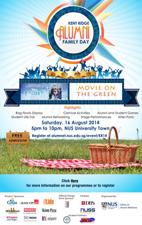 Join us on 16 Aug for our annual Kent Ridge Alumni Family Day! Register at alumnet.nus.edu.sg/event/KR14/reg…